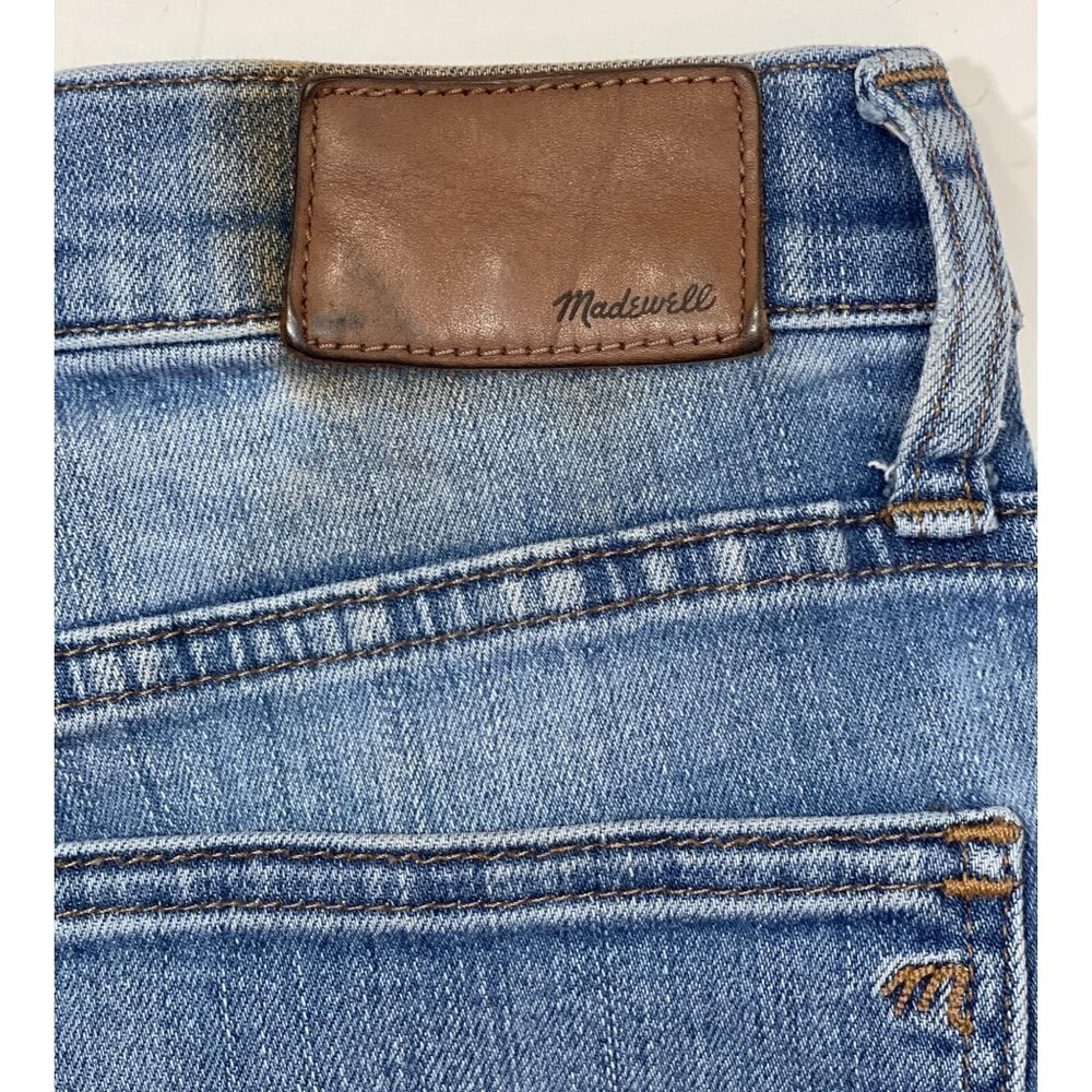 MADEWELL Cool Sexy 9" Mid-Rise Skinny Jeans Frankie Wash Torn Knee 28" Lean Legs - Picture 3 of 16